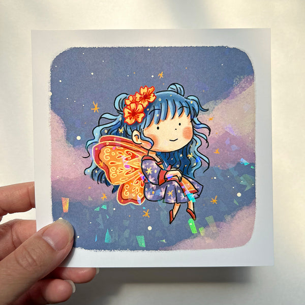 Butterfly Girl Art Print