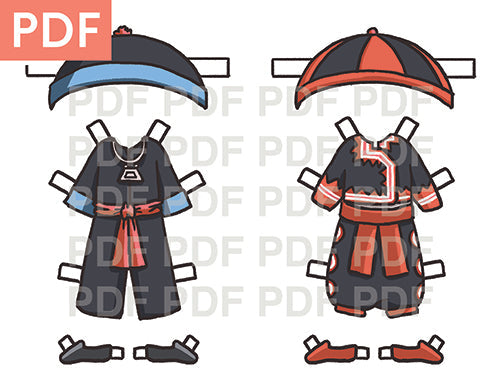 Hmong Paper Dolls (Colored PDF) - One-Time Event Use