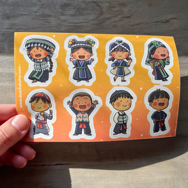 Hmong Kids Sticker Sheet