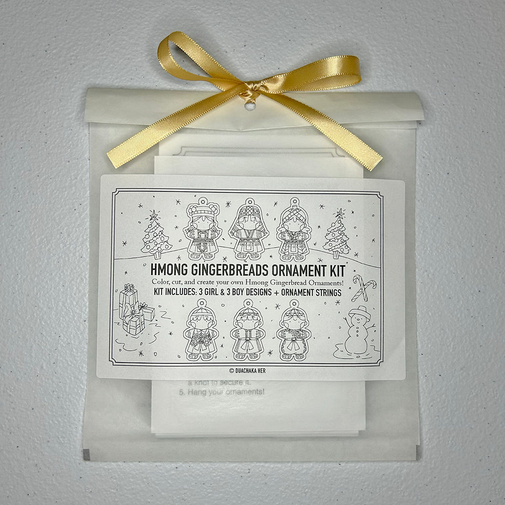 Hmong Gingerbreads Paper Ornament Kit