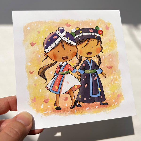 Blossom Girls Art Print