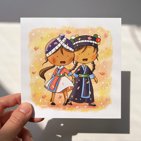 Blossom Girls Art Print