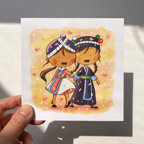 Blossom Girls Art Print