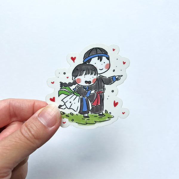 Hmong Couple Sticker