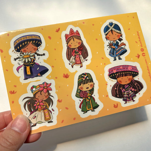 Bloom Hmong Girls Sticker Sheet