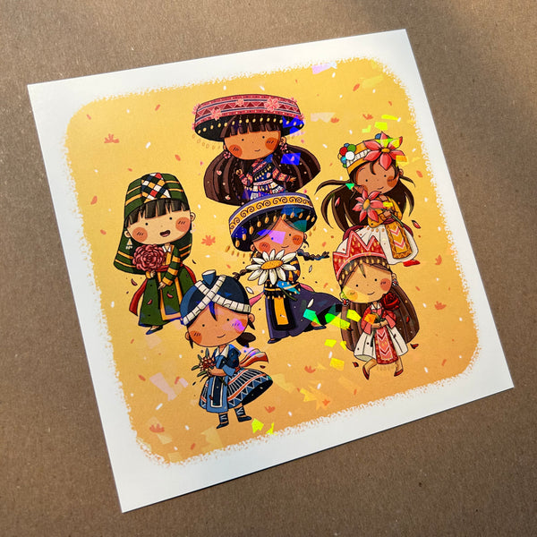 Bloom Hmong Girls Art Print