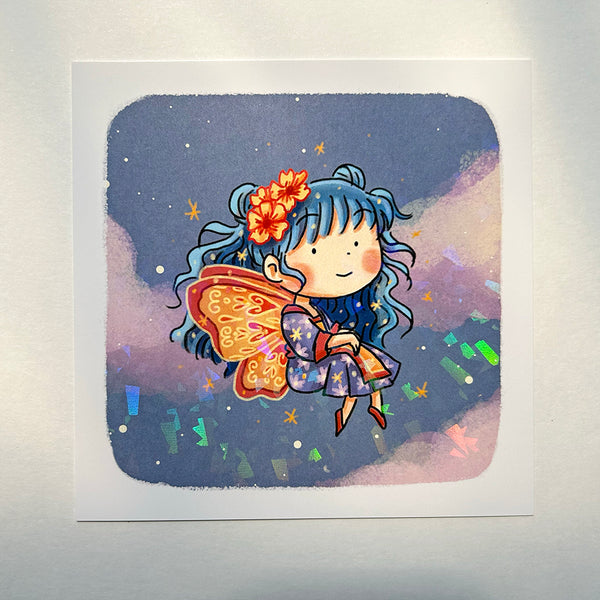 Butterfly Girl Art Print