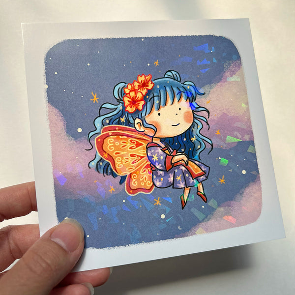 Butterfly Girl Art Print