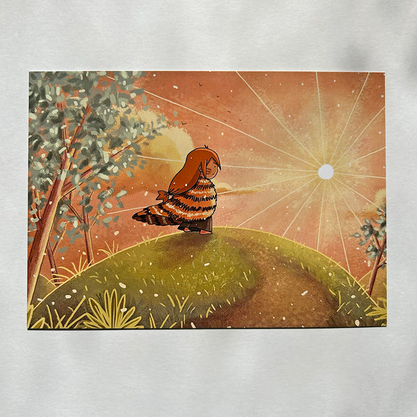 Tiger Girl and Sun Art Print (7x5)