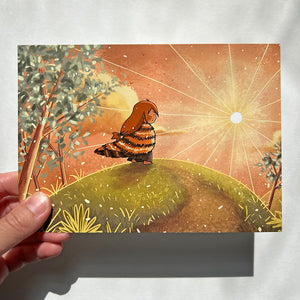 Tiger Girl and Sun Art Print (7x5)