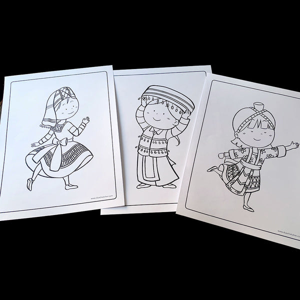 Hmong Kids Coloring Sheets (PDF) - One-Time Event Use