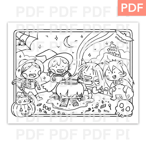 Printable Halloween Coloring Sheet (PDF)