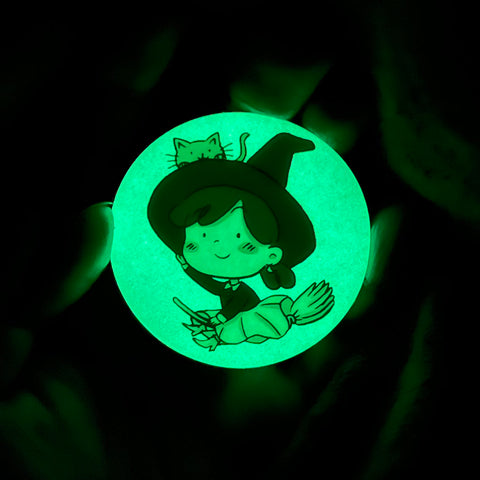 Glow in the Dark Witch Sticker
