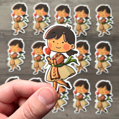 Hmong Flower Girl Sticker