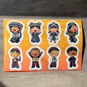 Hmong Kids Sticker Sheet